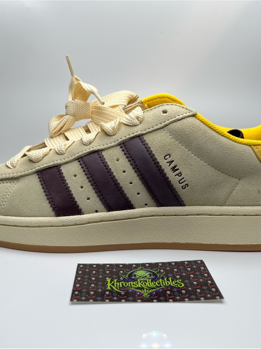 adidas Campus 00s Low Top Lace-Up Suede Sneakers Warm Vanilla JS3543 size 12